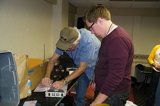 Team fishnecks' Ron Barron and Zach Dixon with beetle weight Sweaver