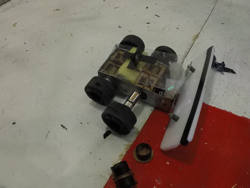 Battle damage\nBeetleweight Silence, Team Sparrow Robotics